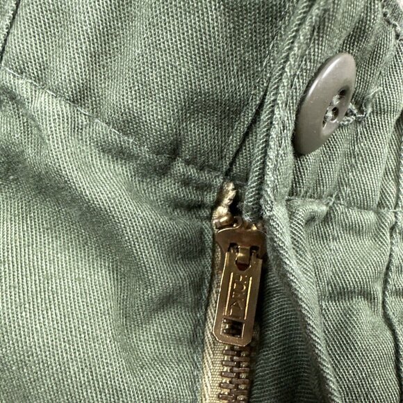Vintage Military Pants Green OG 507 Utility Trousers 70s USA Fits 26x30 - Picture 5 of 11